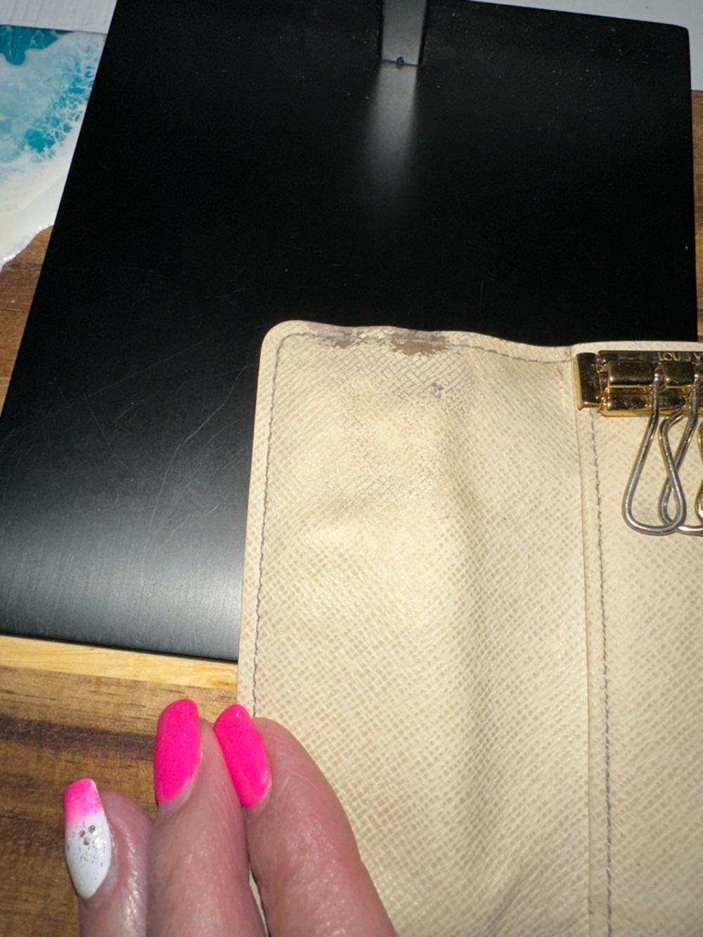 Louis Vuitton Damier Azur Continental Wallet - Cream/Blue - Picture 8 of 8